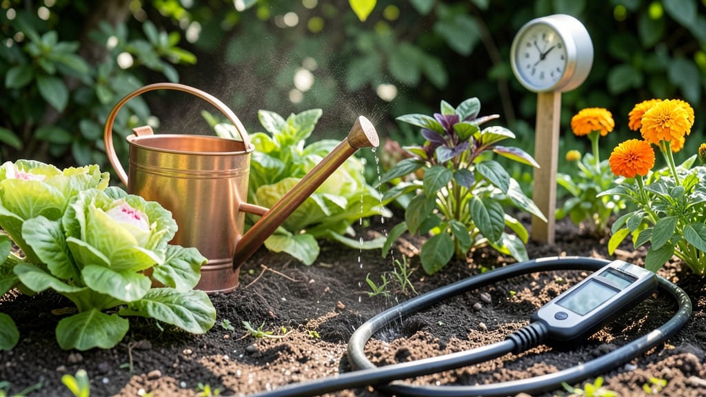 How Much to Water Garden Plants: Soil Check Method for Zero Waste