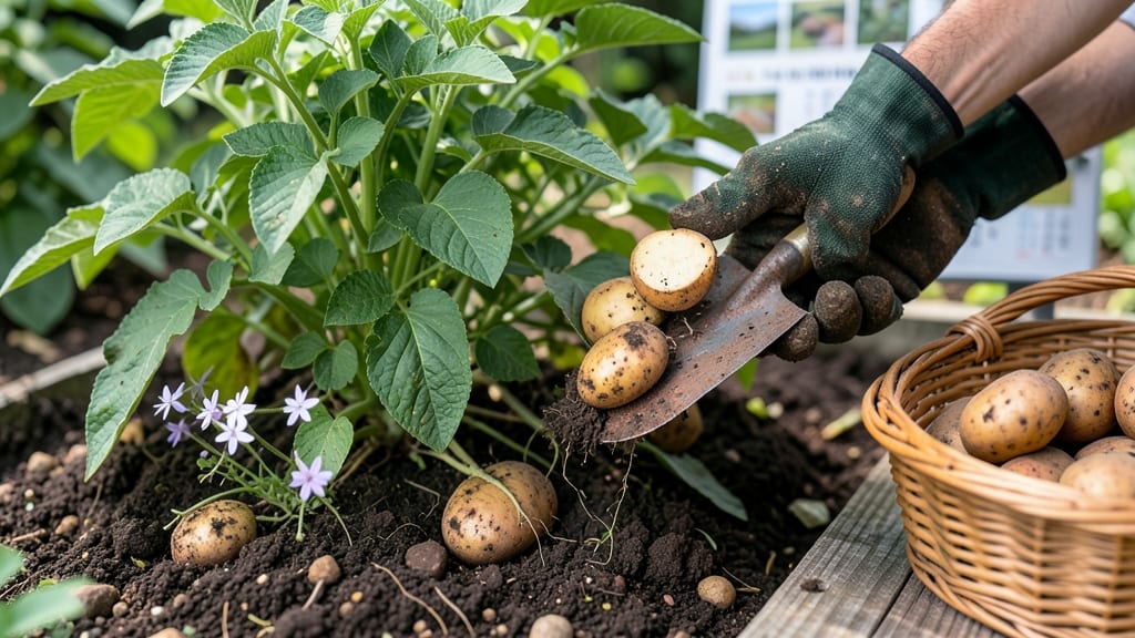 When to Pick Potatoes From Garden: Skin Slip Test & 3 Size Clues